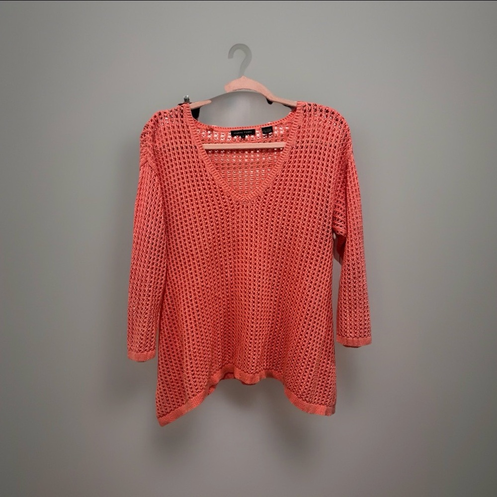 JEANNE PIERRE Coral Knit Sweater